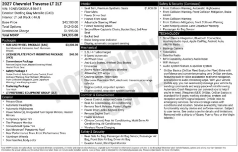 Photos of 2027 Chevrolet Traverse LT for sale in Omaha, NE at Gregg Young Chevrolet of Omaha