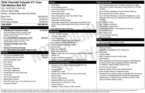 Photos of 2026 Chevrolet Colorado Z71 for sale in Omaha, NE at Gregg Young Chevrolet of Omaha