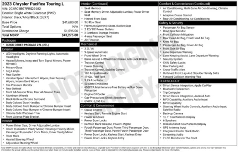 Photos of 2023 Chrysler Pacifica Touring L for sale in Omaha, NE at Gregg Young Chevrolet of Omaha