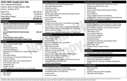 Photos of 2023 GMC Acadia SLE for sale in Omaha, NE at Gregg Young Chevrolet - Omaha