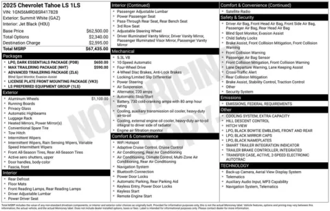 Photos of 2025 Chevrolet Tahoe LS for sale in Omaha, NE at Gregg Young Chevrolet - Omaha