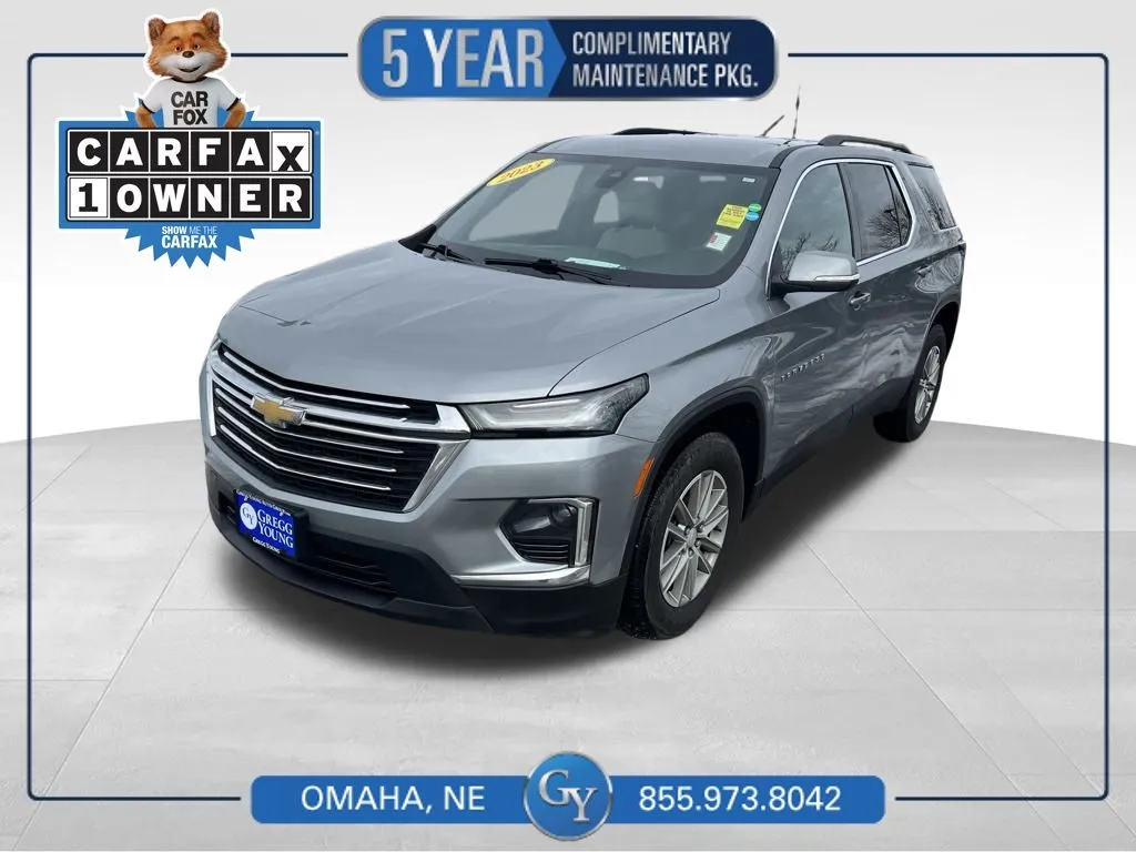 Gray 2023 Chevrolet Traverse LT for sale in Omaha, NE