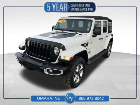 White 2020 Jeep Wrangler Unlimited Sahara for sale in Omaha, NE