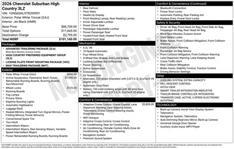 Photos of 2026 Chevrolet Suburban High Country for sale in Omaha, NE at Gregg Young Chevrolet of Omaha