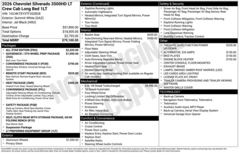 Photos of 2026 Chevrolet Silverado 3500HD LT for sale in Omaha, NE at Gregg Young Chevrolet of Omaha