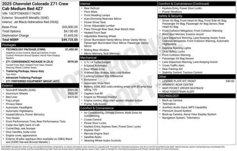 Photos of 2025 Chevrolet Colorado Z71 for sale in Omaha, NE at Gregg Young Chevrolet - Omaha