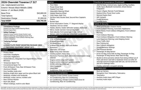 Photos of 2026 Chevrolet Traverse LT for sale in Omaha, NE at Gregg Young Chevrolet of Omaha