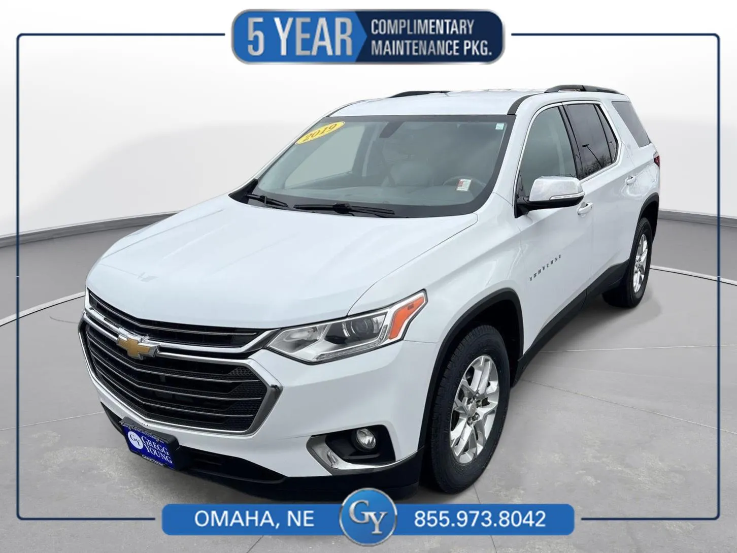 White 2019 Chevrolet Traverse LT Leather for sale in Omaha, NE