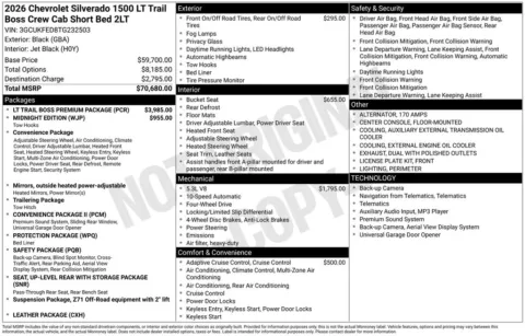 Photos of 2026 Chevrolet Silverado 1500 LT Trail Boss for sale in Omaha, NE at Gregg Young Chevrolet - Omaha