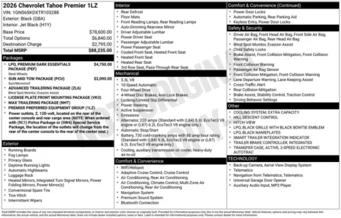 Photos of 2026 Chevrolet Tahoe Premier for sale in Omaha, NE at Gregg Young Chevrolet of Omaha