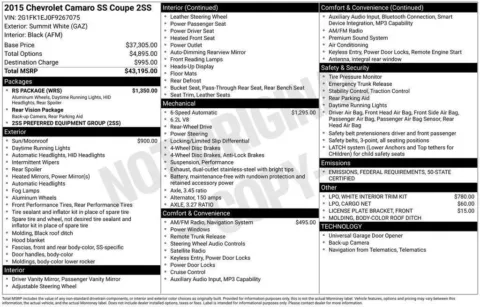 Photos of 2015 Chevrolet Camaro SS for sale in Omaha, NE at Gregg Young Chevrolet - Omaha