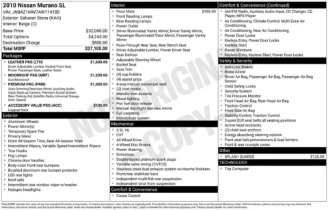 Photos of 2010 Nissan Murano SL for sale in Omaha, NE at Gregg Young Chevrolet - Omaha