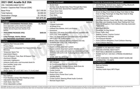 Photos of 2021 GMC Acadia SLE for sale in Omaha, NE at Gregg Young Chevrolet of Omaha