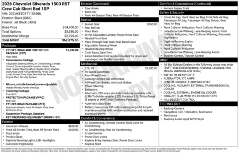 Photos of 2026 Chevrolet Silverado 1500 RST for sale in Omaha, NE at Gregg Young Chevrolet of Omaha