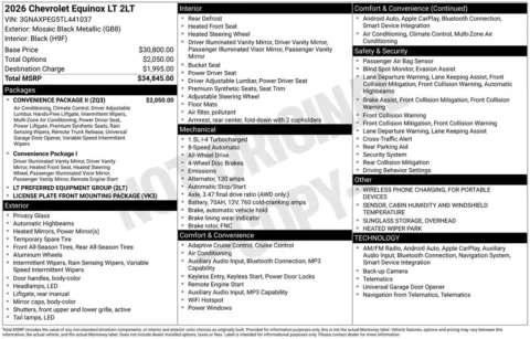 Photos of 2026 Chevrolet Equinox LT for sale in Omaha, NE at Gregg Young Chevrolet of Omaha