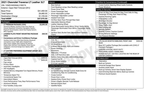 Photos of 2021 Chevrolet Traverse LT Leather for sale in Omaha, NE at Gregg Young Chevrolet of Omaha