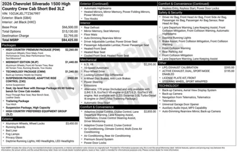 Photos of 2026 Chevrolet Silverado 1500 High Country for sale in Omaha, NE at Gregg Young Chevrolet of Omaha