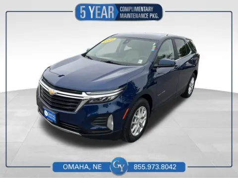 Blue 2022 Chevrolet Equinox LT for sale in Omaha, NE