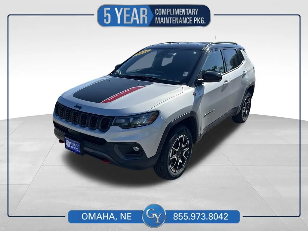 Silver 2025 Jeep Compass Trailhawk for sale in Omaha, NE