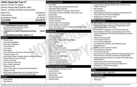 Photos of 2026 Chevrolet Trax LT for sale in Omaha, NE at Gregg Young Chevrolet of Omaha