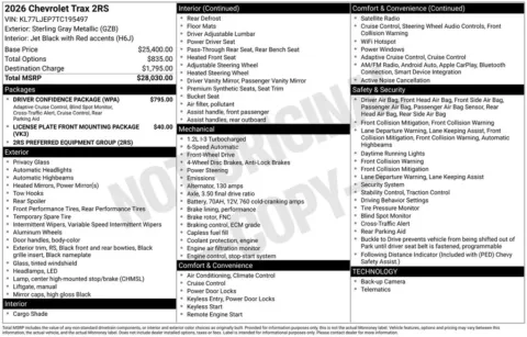 Photos of 2026 Chevrolet Trax 2RS for sale in Omaha, NE at Gregg Young Chevrolet of Omaha