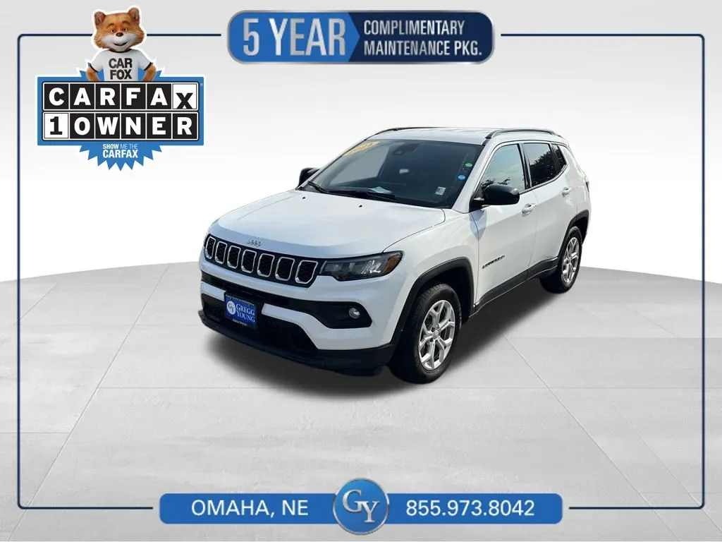 White 2024 Jeep Compass Latitude for sale in Omaha, NE