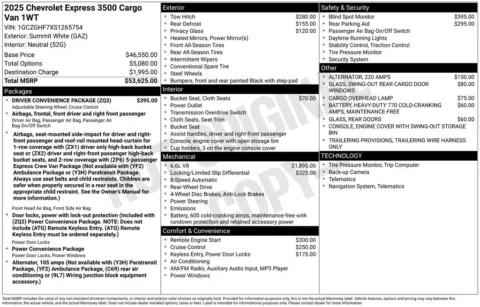 Photos of 2025 Chevrolet Express 3500 Work Van for sale in Omaha, NE at Gregg Young Chevrolet of Omaha