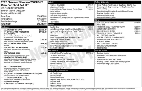 Photos of 2026 Chevrolet Silverado 2500HD LT for sale in Omaha, NE at Gregg Young Chevrolet of Omaha