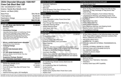 Photos of 2026 Chevrolet Silverado 1500 RST for sale in Omaha, NE at Gregg Young Chevrolet - Omaha