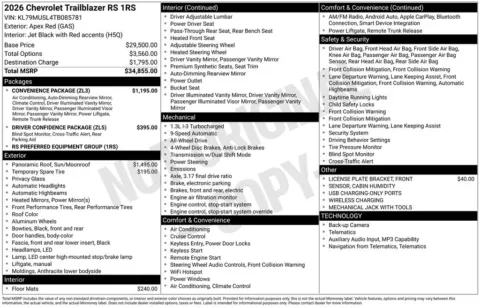 Photos of 2026 Chevrolet TrailBlazer RS for sale in Omaha, NE at Gregg Young Chevrolet - Omaha