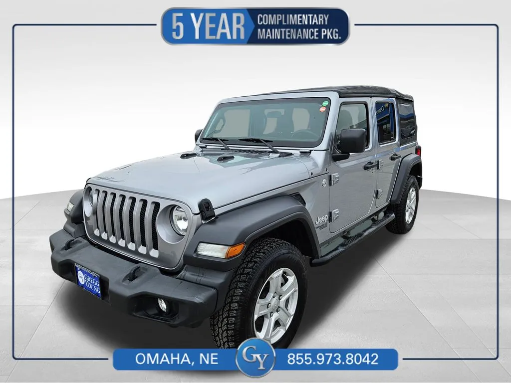 Silver 2020 Jeep Wrangler Unlimited Sport S for sale in Omaha, NE