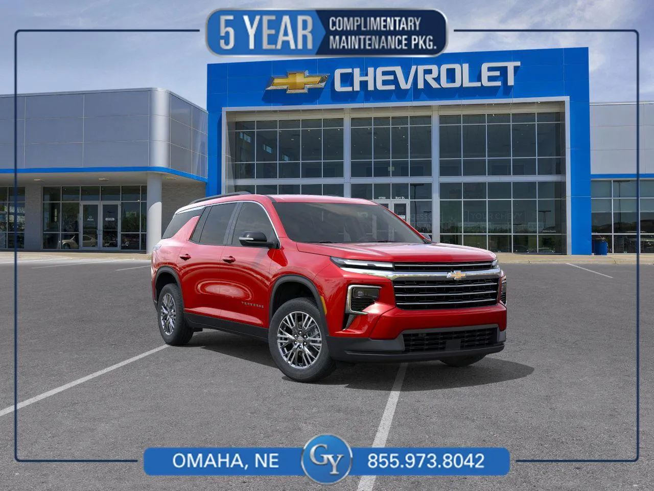 Red 2026 Chevrolet Traverse AWD LT for sale in Omaha, NE