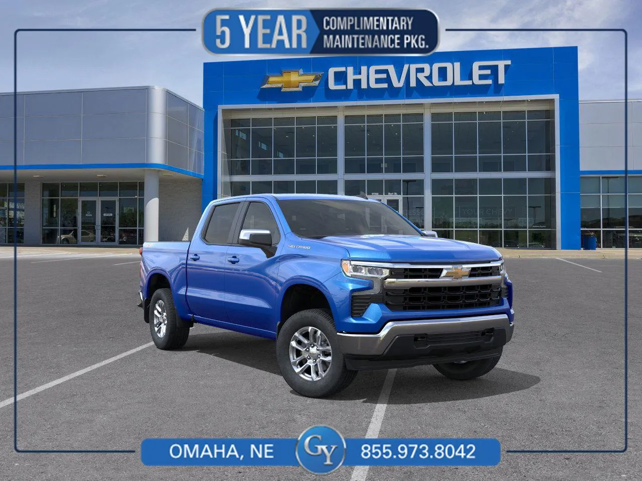 Blue 2025 Chevrolet Silverado 1500 LT for sale in Omaha, NE