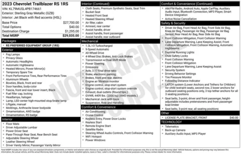 Photos of 2023 Chevrolet TrailBlazer RS for sale in Omaha, NE at Gregg Young Chevrolet - Omaha