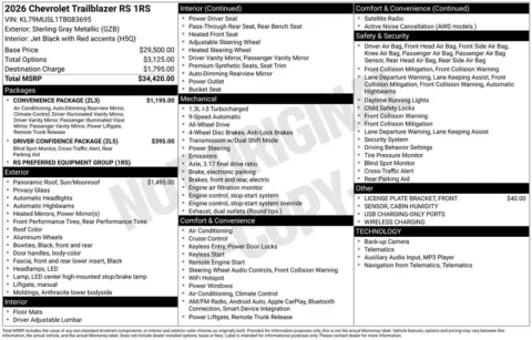 Photos of 2026 Chevrolet TrailBlazer RS for sale in Omaha, NE at Gregg Young Chevrolet - Omaha