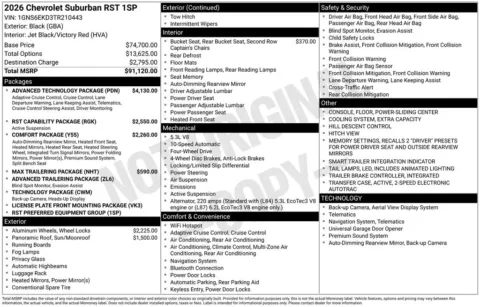 Photos of 2026 Chevrolet Suburban RST for sale in Omaha, NE at Gregg Young Chevrolet of Omaha
