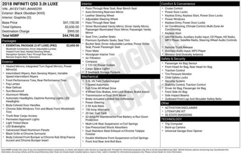 Photos of 2018 INFINITI Q50 3.0t LUXE for sale in Omaha, NE at Gregg Young Chevrolet of Omaha