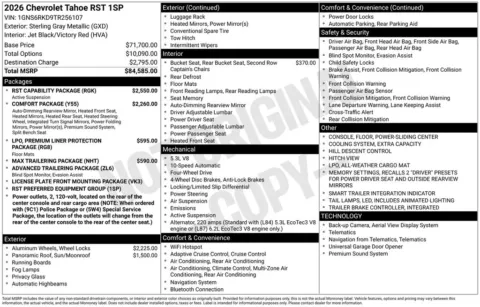 Photos of 2026 Chevrolet Tahoe RST for sale in Omaha, NE at Gregg Young Chevrolet of Omaha