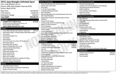 Photos of 2016 Jeep Wrangler Unlimited Sport for sale in Omaha, NE at Gregg Young Chevrolet of Omaha