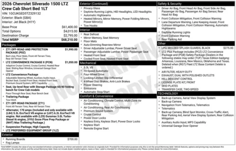 Photos of 2026 Chevrolet Silverado 1500 LTZ for sale in Omaha, NE at Gregg Young Chevrolet of Omaha
