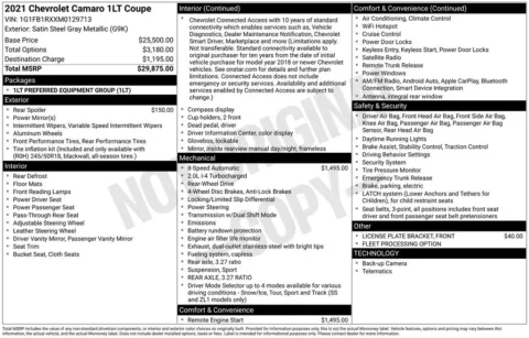 Photos of 2021 Chevrolet Camaro 1LT for sale in Omaha, NE at Gregg Young Chevrolet of Omaha