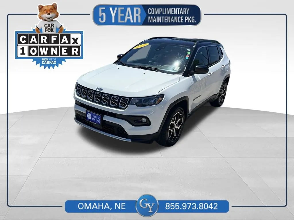 White 2025 Jeep Compass Limited for sale in Omaha, NE
