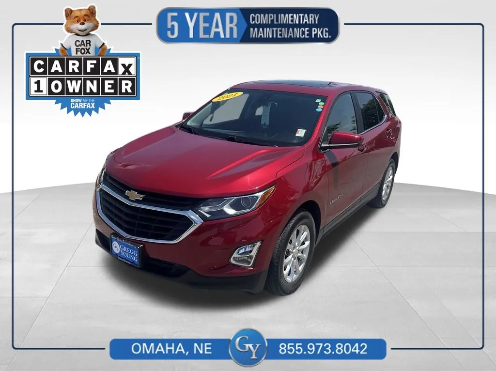 Red 2021 Chevrolet Equinox LT for sale in Omaha, NE