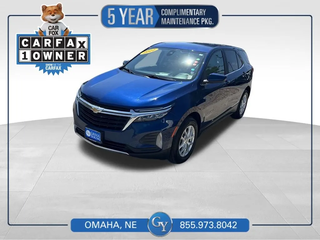 Blue 2022 Chevrolet Equinox LT for sale in Omaha, NE