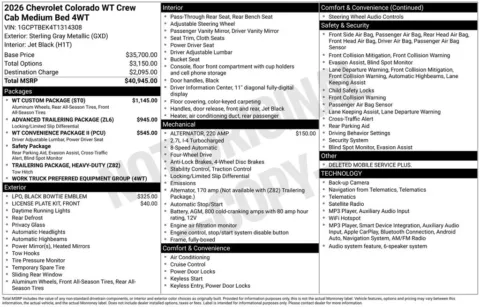 Photos of 2026 Chevrolet Colorado Work Truck for sale in Omaha, NE at Gregg Young Chevrolet of Omaha