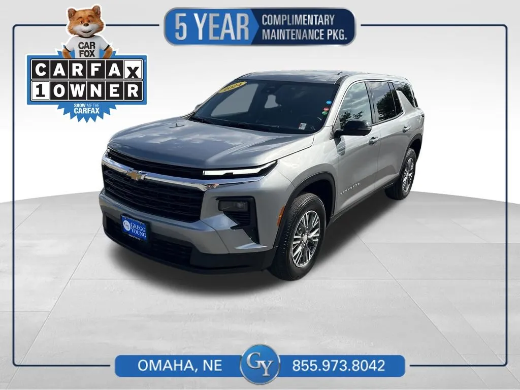 Gray 2024 Chevrolet Traverse LS for sale in Omaha, NE