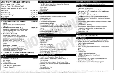 Photos of 2027 Chevrolet Equinox RS for sale in Omaha, NE at Gregg Young Chevrolet of Omaha