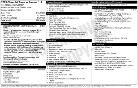 Another view of 2023 Chevrolet Traverse Premier for sale in Omaha, NE at Gregg Young Chevrolet of Omaha