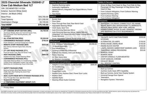 Photos of 2025 Chevrolet Silverado 2500HD LT for sale in Atlantic, IA at Gregg Young Automotive of Atlantic - Chevrolet GMC