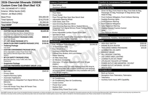 Photos of 2026 Chevrolet Silverado 2500HD Custom for sale in Atlantic, IA at Gregg Young Automotive of Atlantic - Chevrolet GMC